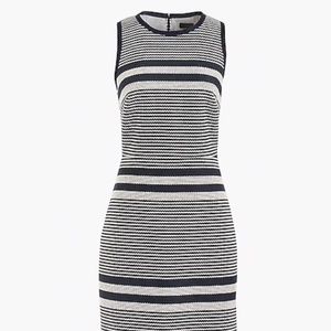 NEW!! J. CREW SHEATH BLUE/WHITE STRIPED DRESS!!